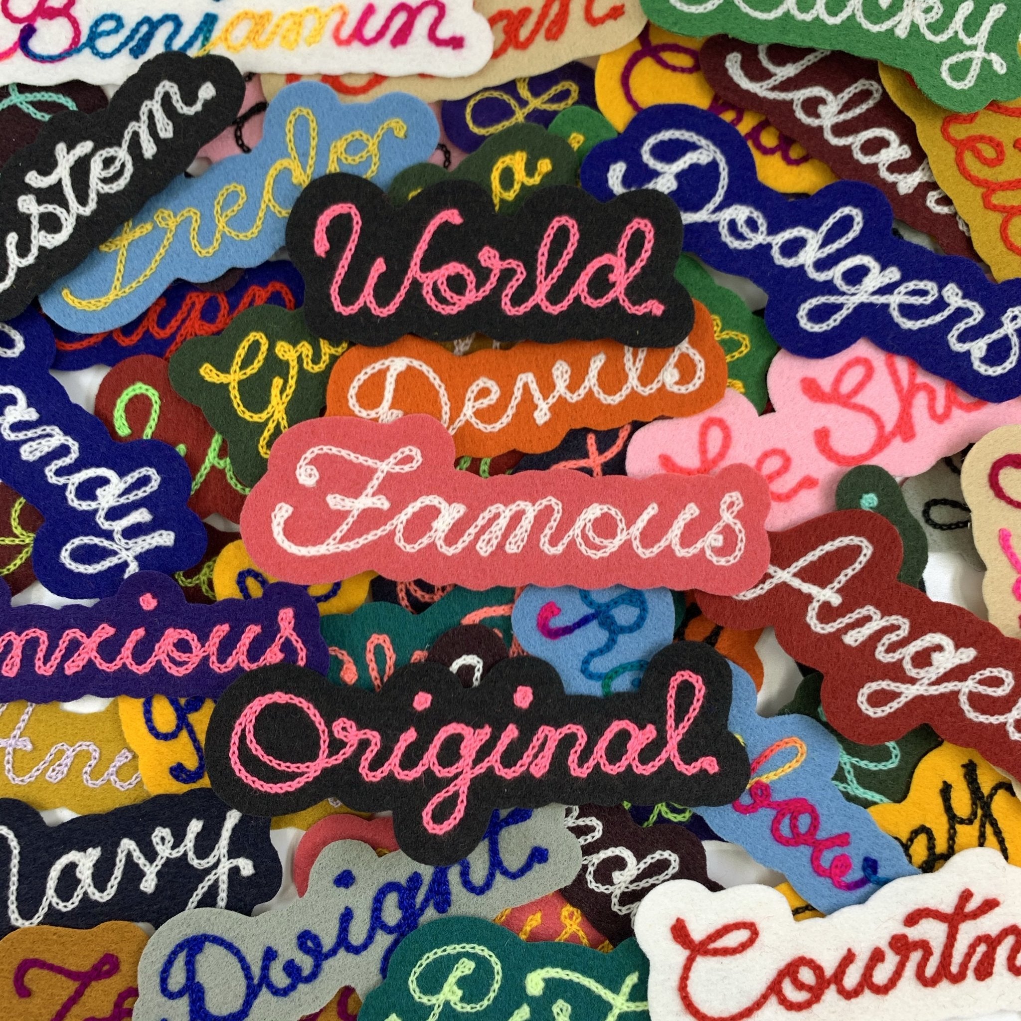 Patch Famous Iron-on Flocked Letter Sets - World Famous Original
