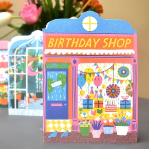 Birthday Shop Die Cut Card