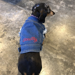 Denim Dog Vest (w/ Free Name Embroidery) - World Famous Original