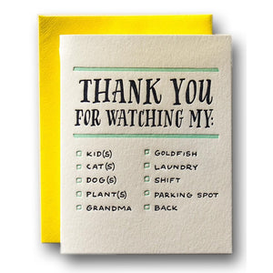 Thank You For Watching My Card