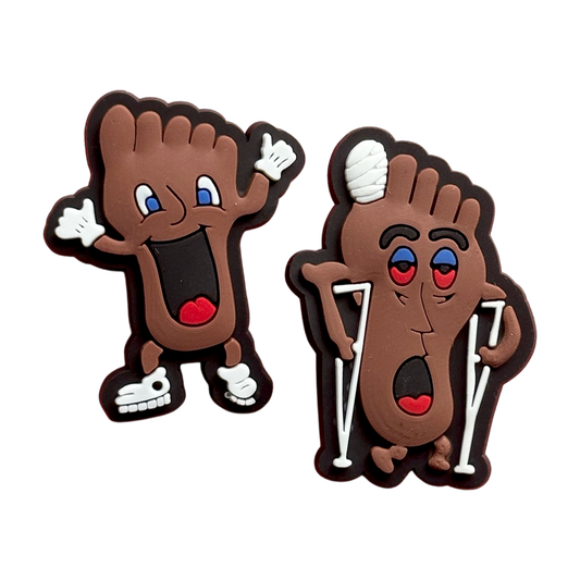 Happy Foot / Sad Foot Croc Charms