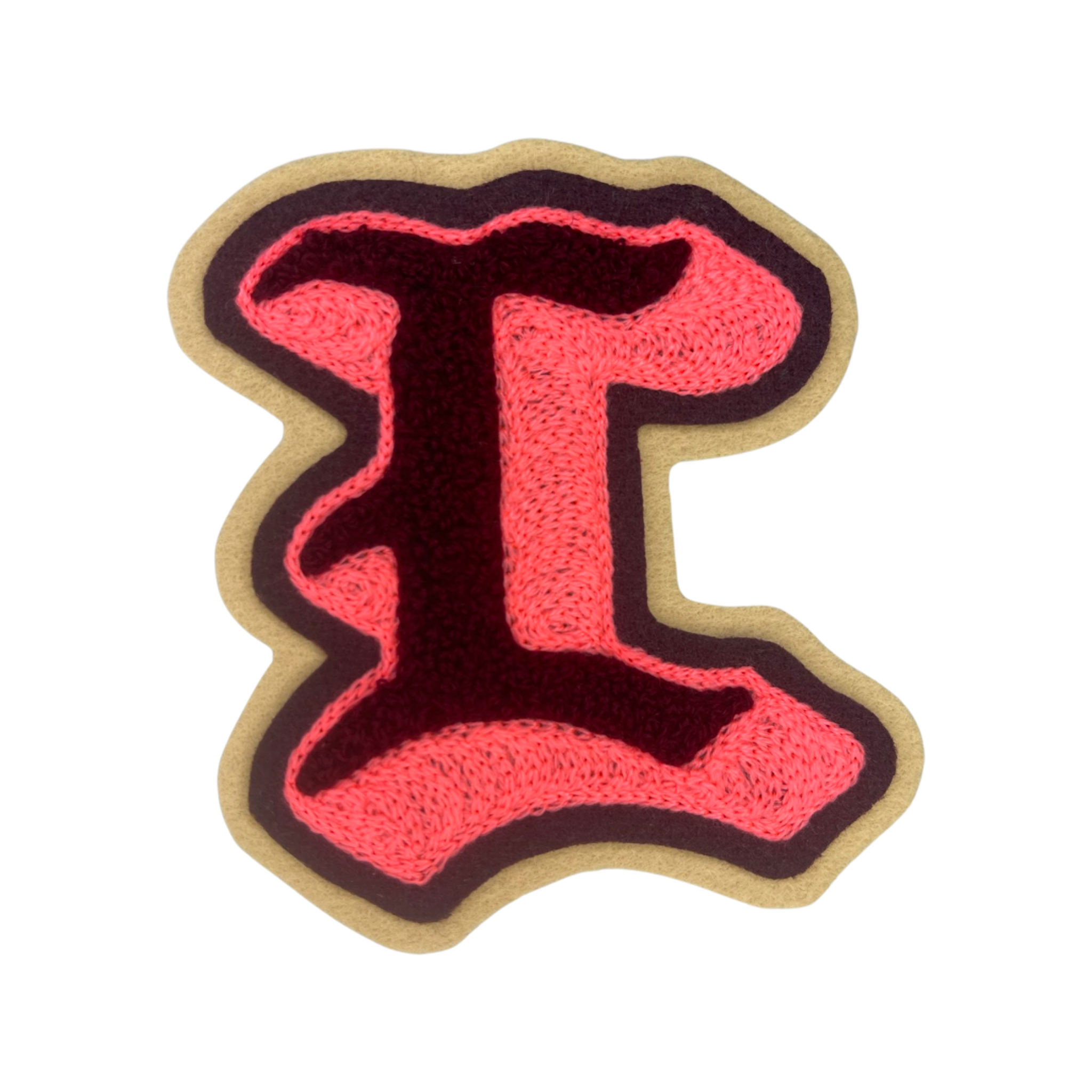 Brown L V Large Chenille Iron-on Patch