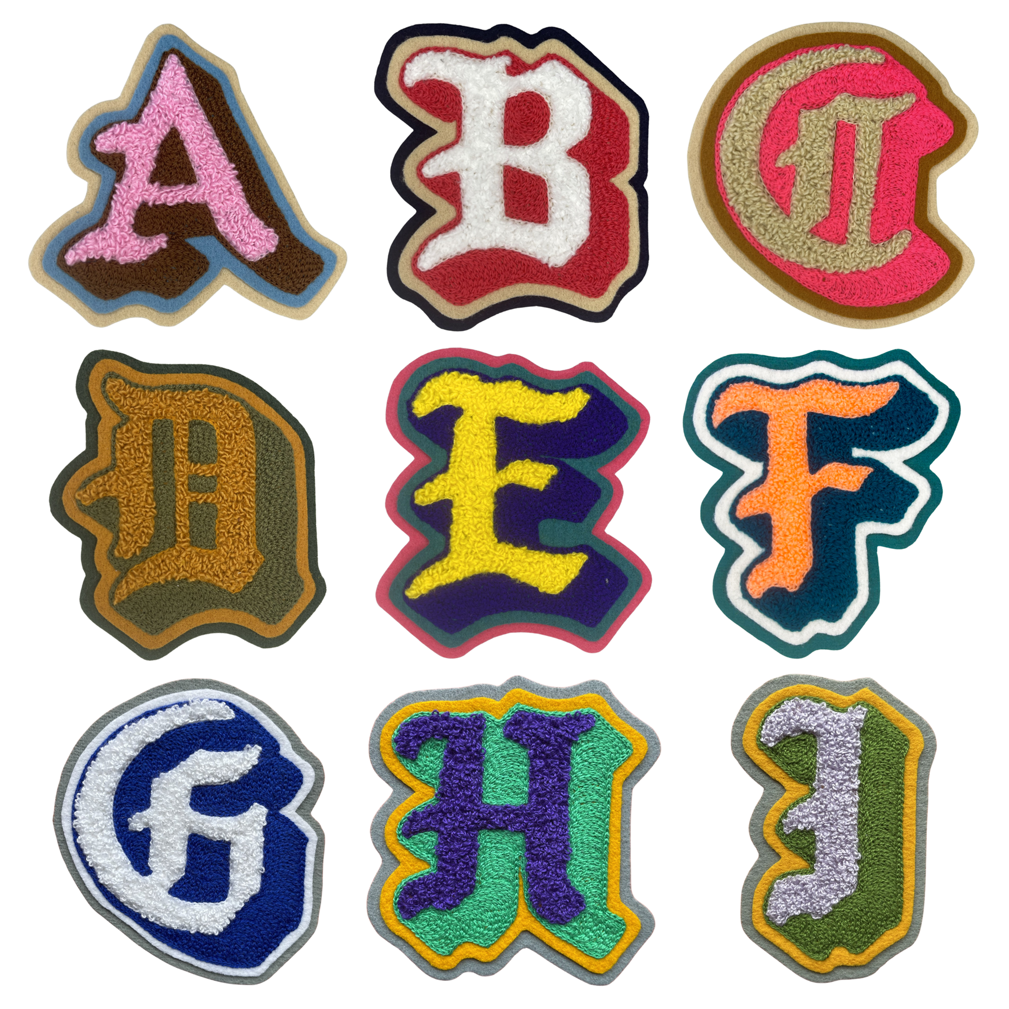 1 Piece English Letters Chenille Embroidery Patch Hand Sewing Patches for  Clothes for Children Diy Patchs Custom Clothing Logo
