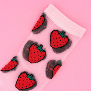 Strawberry Transparent Socks