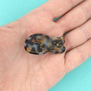 Tortoiseshell Cat Mini Hair Clip