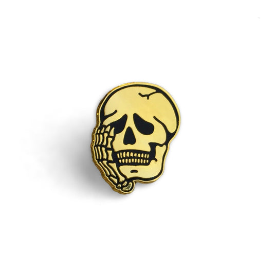 Worriers Anxiety Club Skull - Pin - World Famous Original